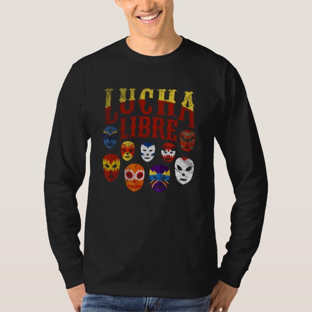 Luchador Masks Lucha Libre  2 T Shirt (Framsida)