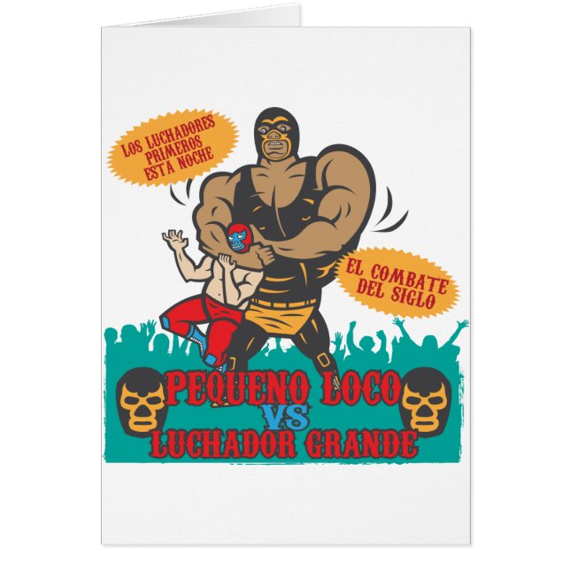 Luchador Noche Hälsningskort (Framsidan)