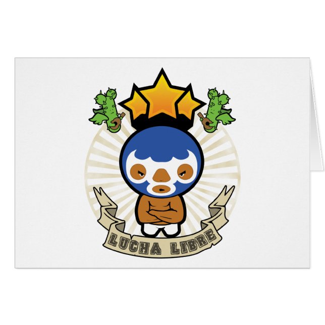 Luchadore Hälsningskort (Framsidan Horizontal)