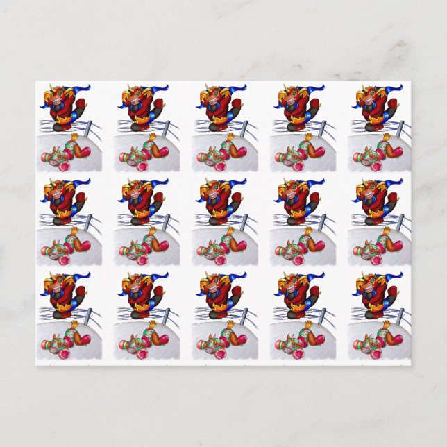 Luchadores Inbjudan Vykort (Framsida)