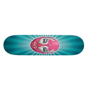 Luchagirl Old School Skateboard Bräda 18 Cm