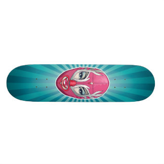 Luchagirl Old School Skateboard Bräda 18 Cm