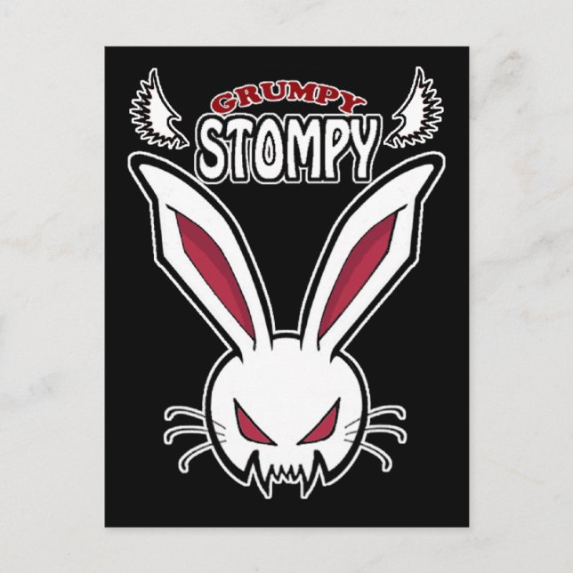 Luci grumpy stompy-vykort vykort (Framsida)