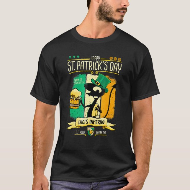 Luci Inferno Fläkt från Animerad Sitcom St Patrick T Shirt (Framsida)