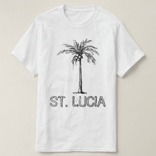 Lucia coconut träd svartvit design t shirt
