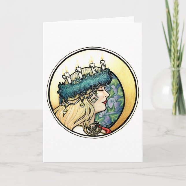 "Lucia"-hälsningskort Helgkort (Framsida)