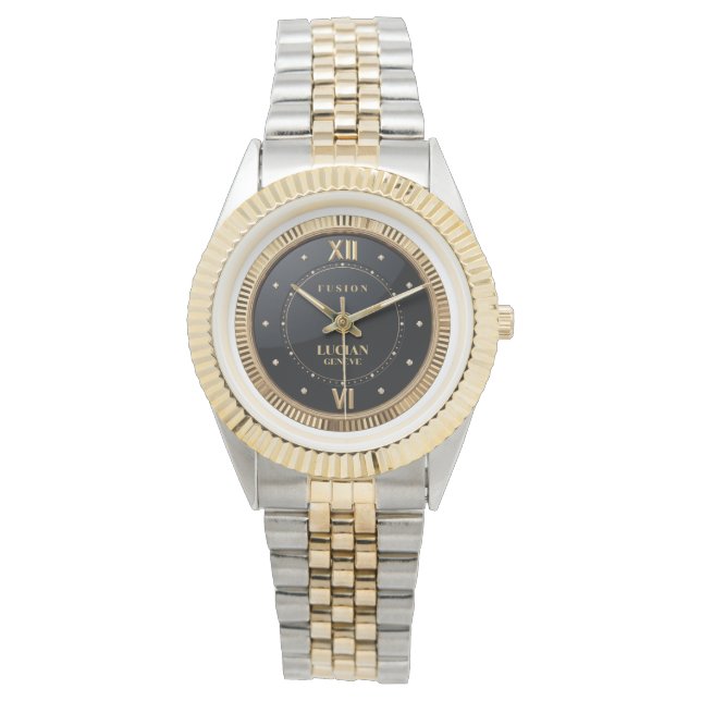 LUCIAN GENÈVE Tvåtons Lyxklocka Armbandsur (Framsida)