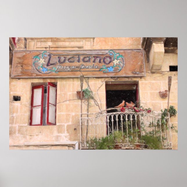 Lucianos Pizza Poster (Framsidan)