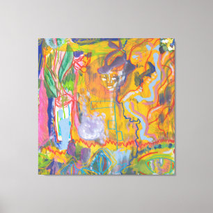 Lucid Dreamer Rosa Rainbow Stretched Kanvastryck