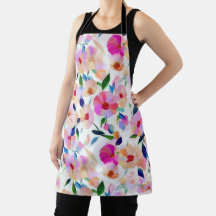 Lucid Flowers Colorful Blommigt Apron