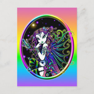 ’Lucidia’ Celestial Crystal Rainbow Fairy Postcard Vykort
