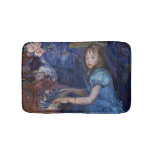 Lucie Leon spelar Piano (av Berthe Morisot) Badrumsmatta