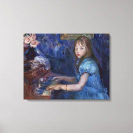 Lucie Leon spelar Piano (av Berthe Morisot) Canvastryck