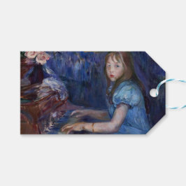 Lucie Leon spelar Piano (av Berthe Morisot) Presentetikett