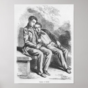 Lucien de Rubempre och David Sechard Poster