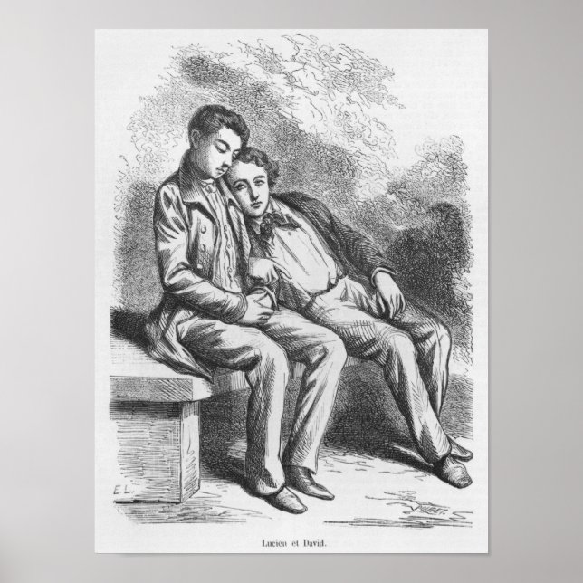 Lucien de Rubempre och David Sechard Poster (Framsidan)