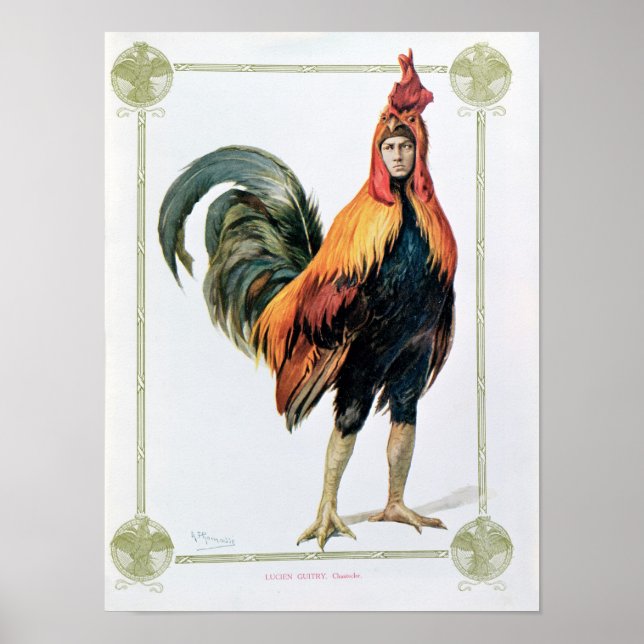 Lucien Guitry in 'Chantecler' Poster (Framsidan)