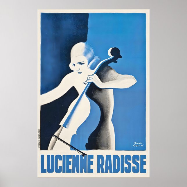 Lucienne Radisse Fransk Skådespelerska Vintage Poster (Framsidan)