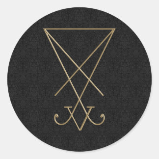 Lucifer Alchemy Sigil Gothic Art Runt Klistermärke