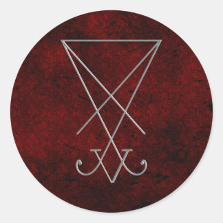 Lucifer Alchemy Sigil Gothic Art Runt Klistermärke