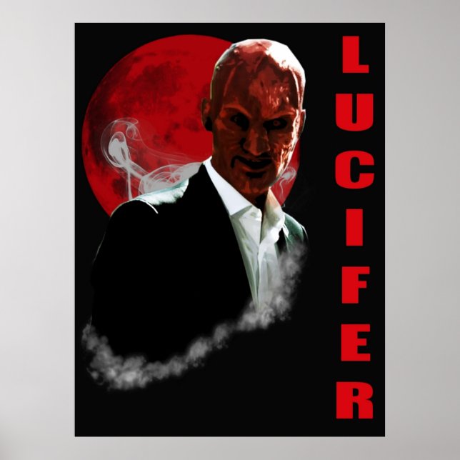 Lucifer djävulen ansikte poster (Framsidan)