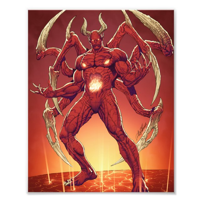 Lucifer Djävulen, Mörkrets prins, Satan Fototryck (Framsidan)