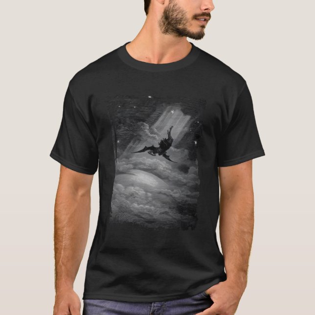Lucifer faller från Heavens död av Satan T Shirt (Framsida)