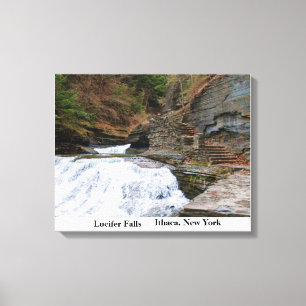 LUCIFER FALLS ITHACA NEW YORK-KANVASTRYCKET CANVASTRYCK