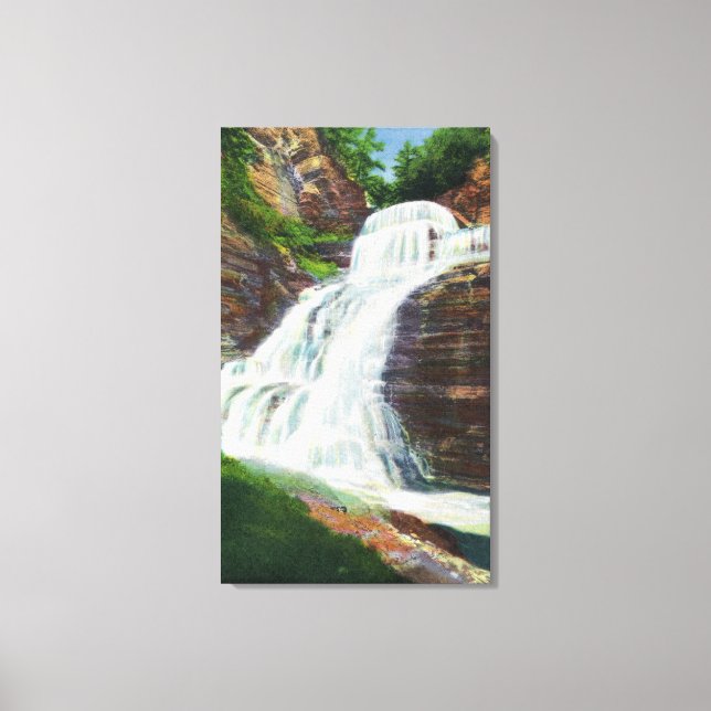 Lucifer Falls View in Robert H. Treman State Canvastryck (Framsida)