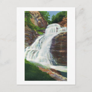 Lucifer Falls View in Robert H. Treman State Vykort