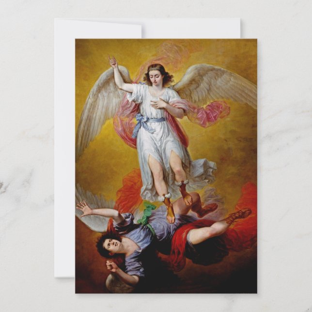 Lucifer föll av Antonio Maria Esquivel Julkort (Framsida)