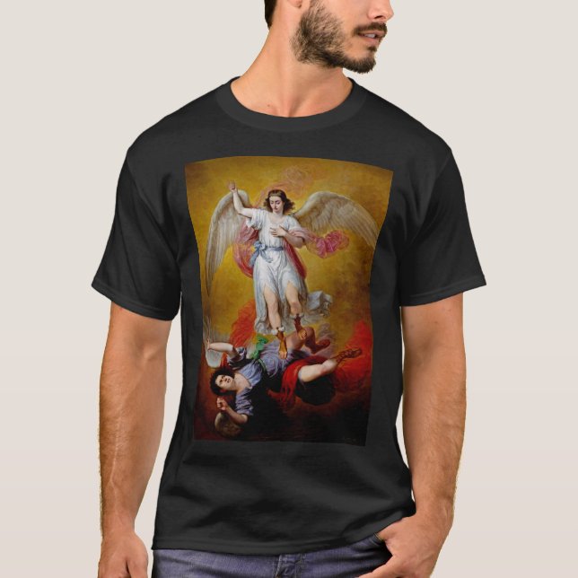 Lucifer föll av Antonio Maria Esquivel T Shirt (Framsida)