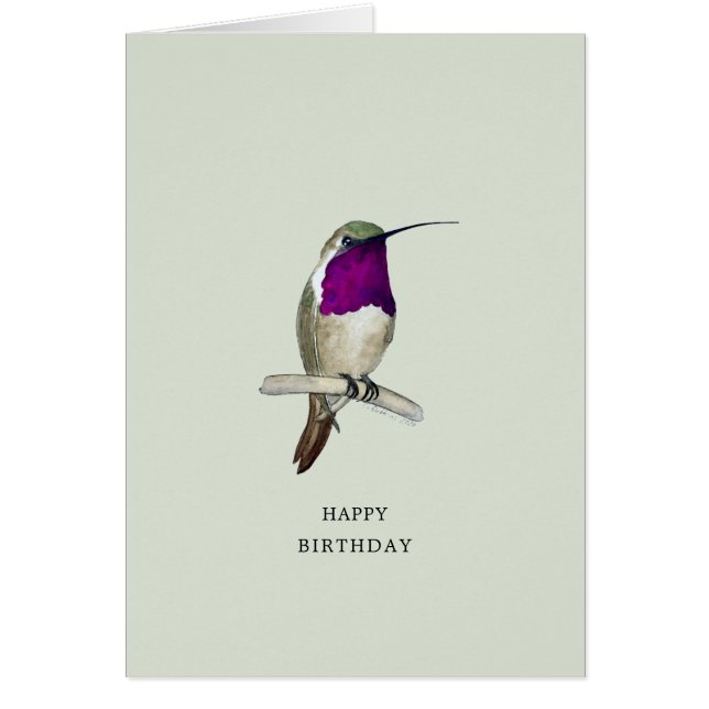 Lucifer Hummingbird Grattis på födelsedagen Card Hälsningskort (Framsidan)