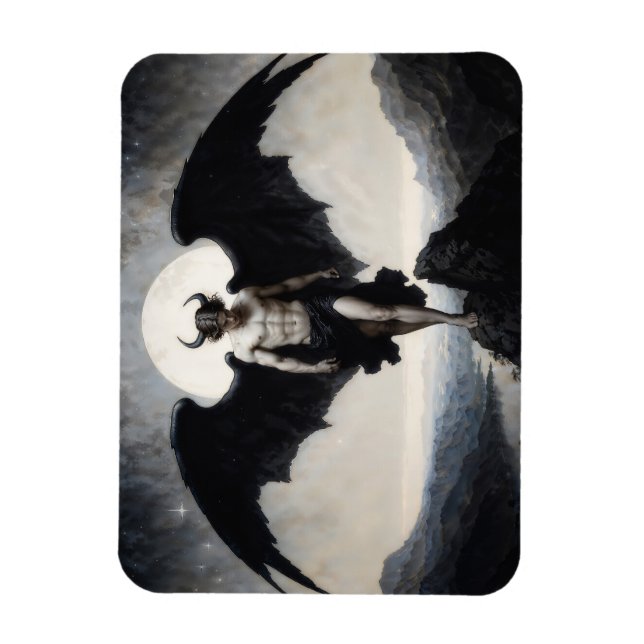 Lucifer Mörk Fantasy Magnet (Vertikal)