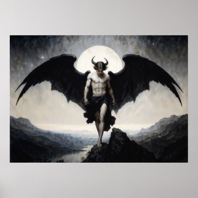 Lucifer Mörk Fantasy Poster (Framsidan)