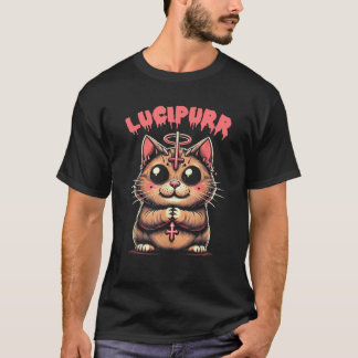 Lucifer Occult Djävulen Cat Lucipurr Halloween Dem T Shirt