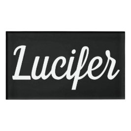 Lucifer rektangulärt magnetiskt känt emblem