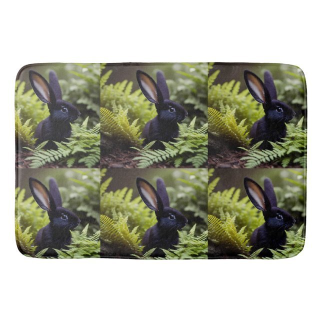 Lucifer the Black Bunny: Mörk Bundle of MisChief Badrumsmatta (Framsidan)