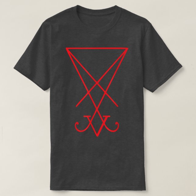 Lucifer Witchcraft Magick Satan Occul T Shirt (Design framsida)