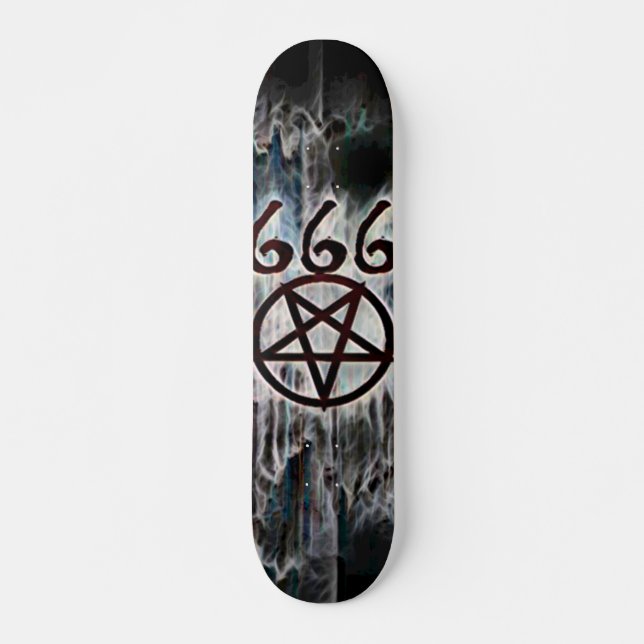 Luciferian röker Popsicledäcket Mini Skateboard Bräda 18,5 Cm (Framsida)