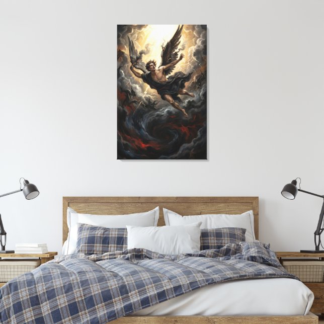 Lucifers fall från himlen canvastryck (Insitu (sovrum))