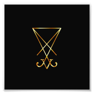 Lucifers gyllene sigil fototryck