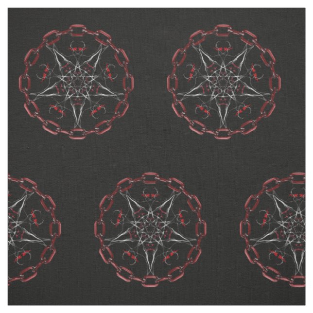 Lucifers stjärna Pentacle Pagan-väv Tyg (Provkarta)