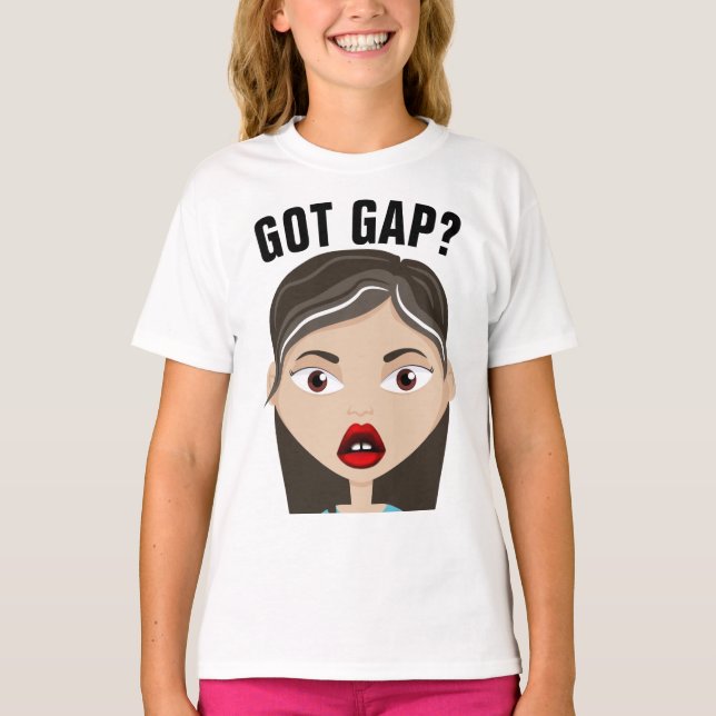 LUCIFIG TAND SÖT Flicka Konst T-Shirts (Framsida)