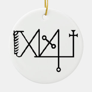 Lucifuge Rofocale Sigil Lamen (prydnaden baserar), Julgransprydnad Keramik