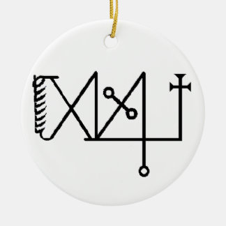 Lucifuge Rofocale Sigil Lamen (prydnaden baserar), Julgransprydnad Keramik