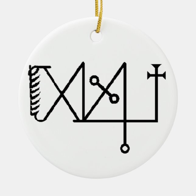 Lucifuge Rofocale Sigil Lamen (prydnaden baserar), Julgransprydnad Keramik (Framsidan)