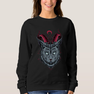 Lucipurr Satan Katt Djävulsk Ond Kattunge Satanisk T Shirt