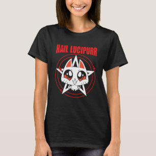 Lucipurr Satanic Baphomet Gothic Occult Demon Cat T Shirt