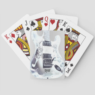 Lucite Guitar, Monogrammed Wedding Favor Casinokort